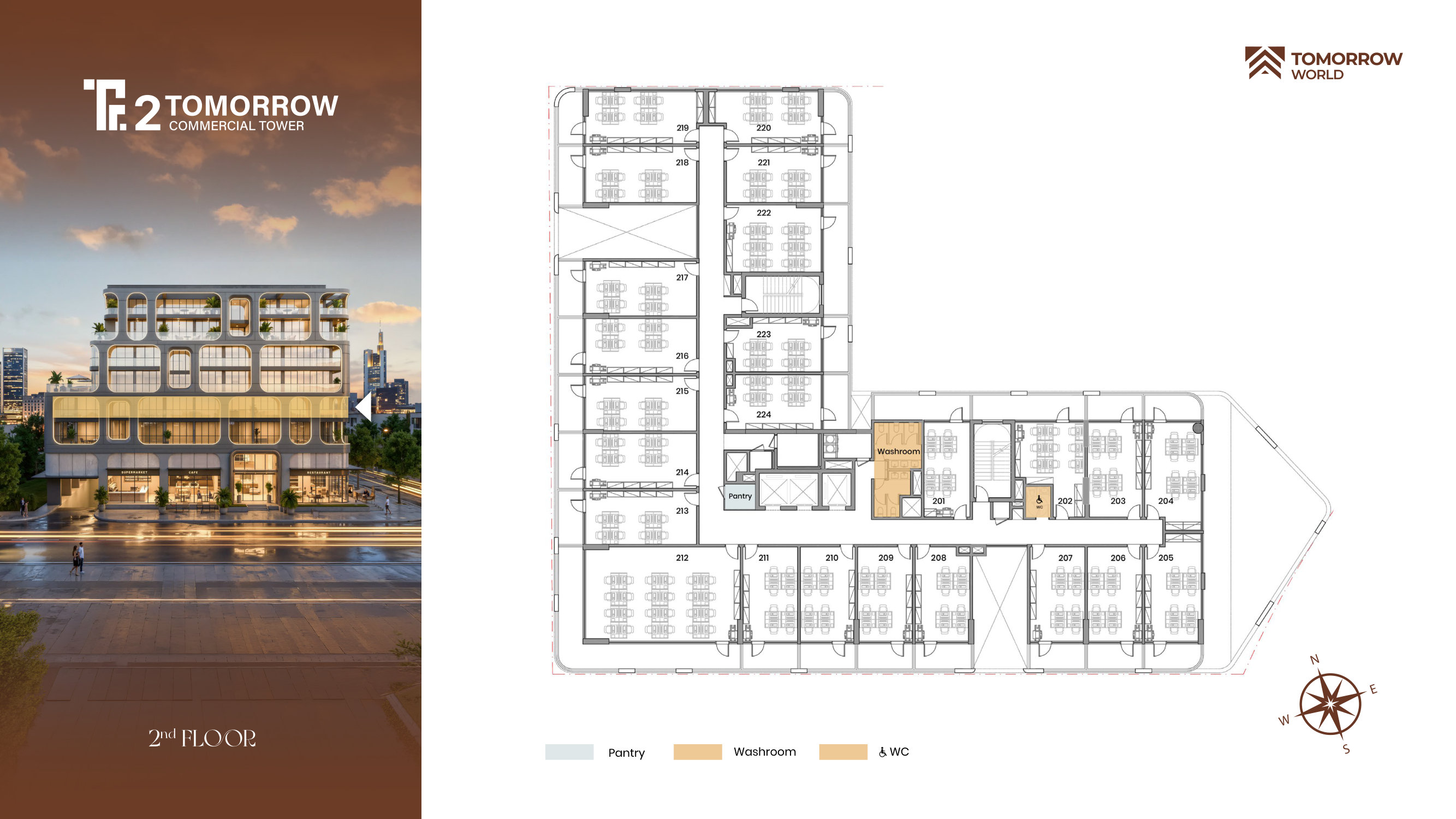Tomorrow Commercial Tower 2 second floor — 24 office suites